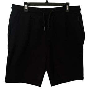 Zara Men’s Black Zip Pocket Athletic Lounge Drawstring Shorts Size XXL